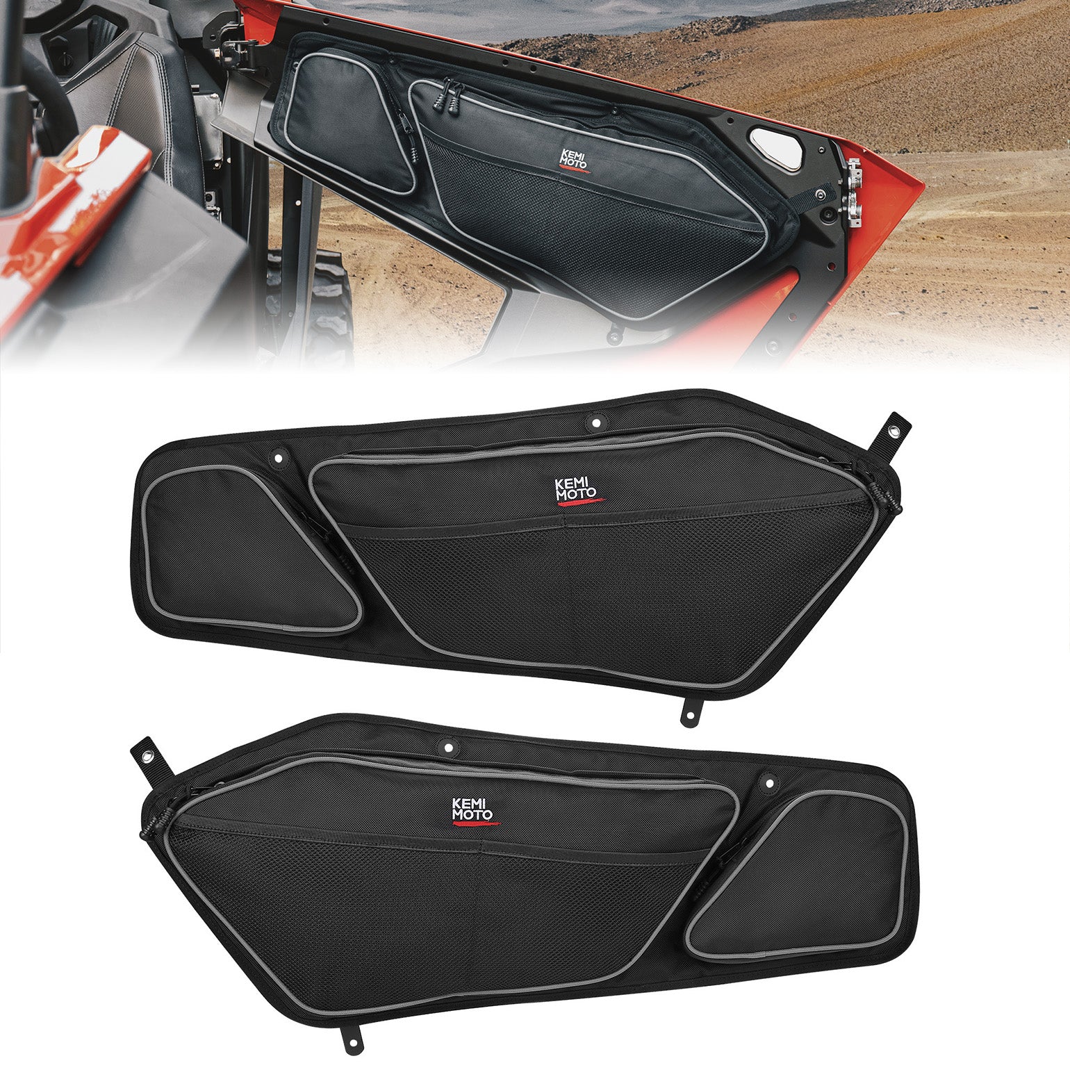 Front Door Bag with Removable Knee Pad for Polaris RZR PRO XP 2020-2023 - Image 9