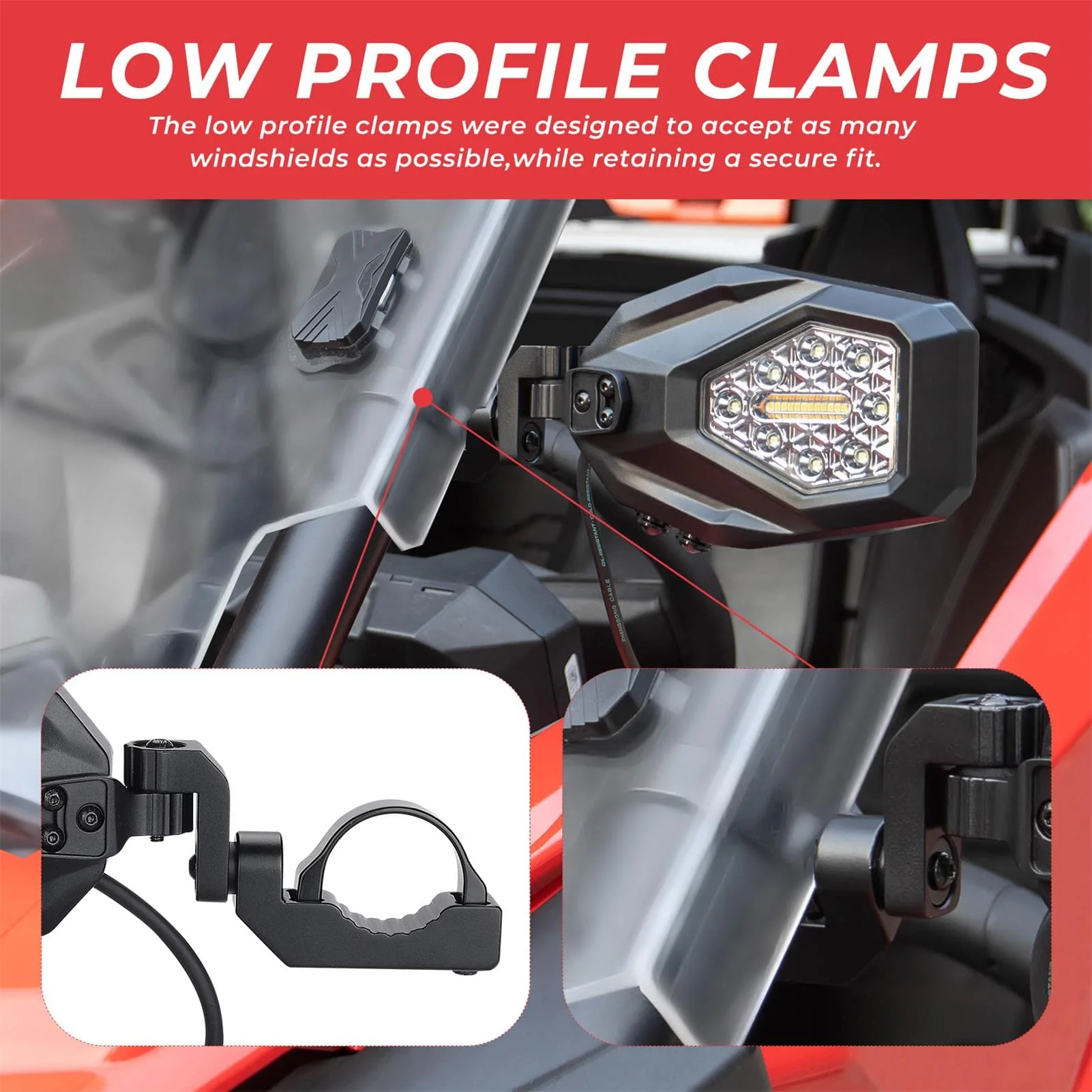 LED Lighted Side Mirrors with Green Ground Lights - Image 4