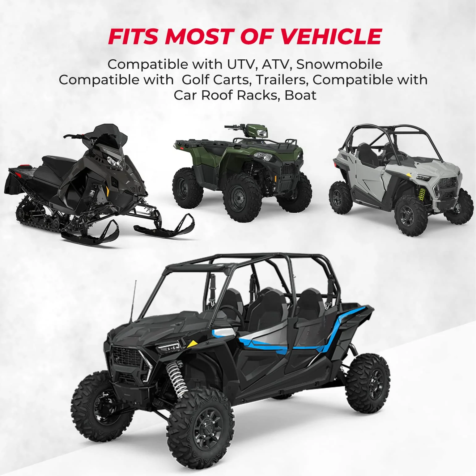 Shovel Holder Rubber Roof Rack Straps for 1.5"-3.5" Diameter Tools - Image 6