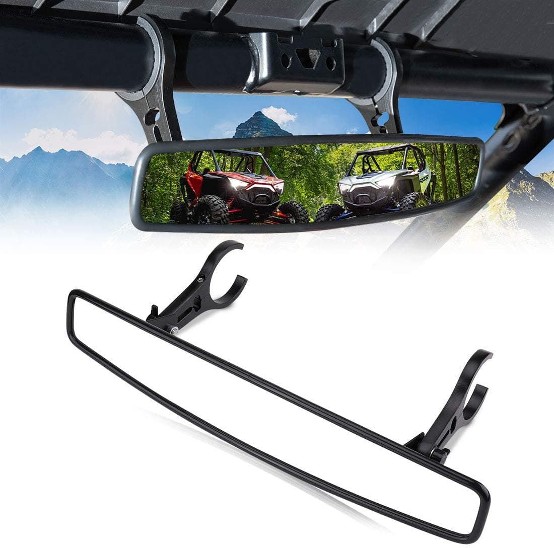 Side Mirrors and Rear Mirror with 1.75" to 2" Roll Bar Cage - Image 3