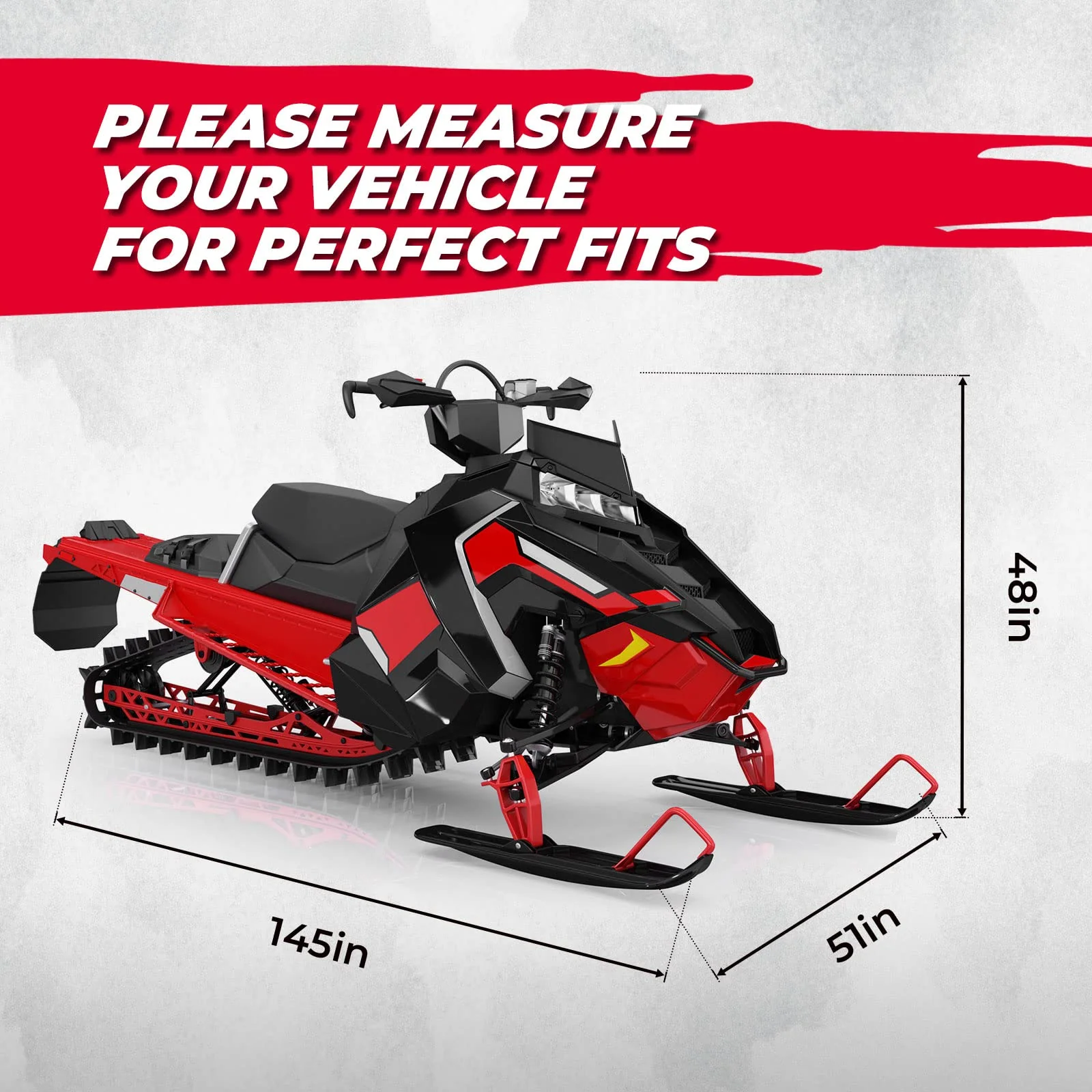 Snowmobile Cover 210D Sled Ski Cover, Universal Waterproof Storage Cover - Image 7