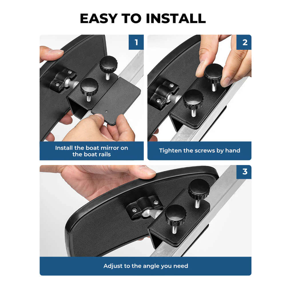 Upgrade Marine Boat Rear View Mirror with 300°Curved Surface - Image 4