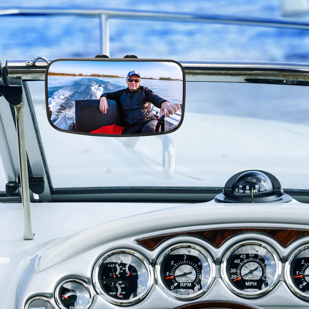 Upgrade Marine Boat Rear View Mirror with 300°Curved Surface - Image 6
