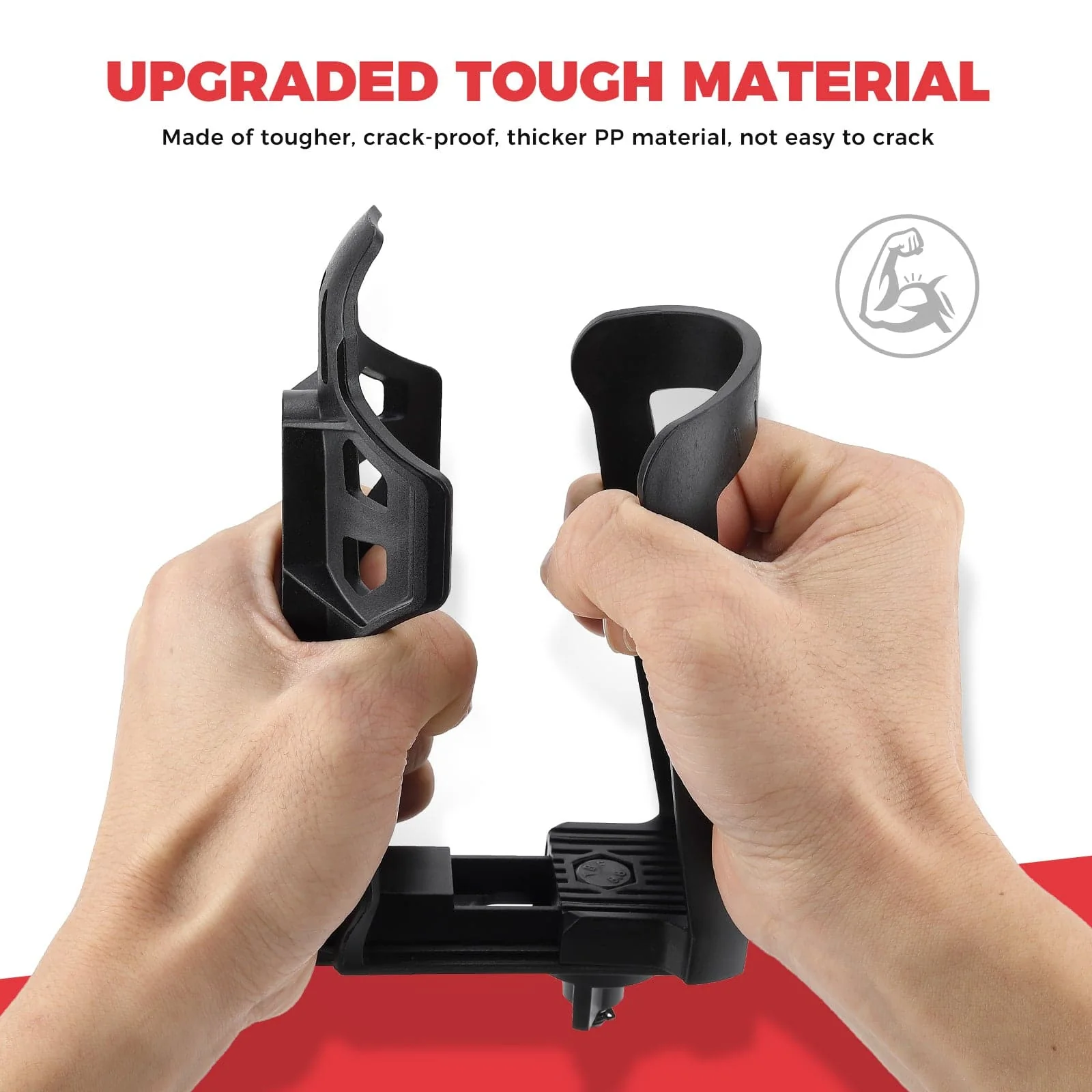 ATV Motorcycle Cup Holder with 0.6"-1.56" Metal Clamp - Image 4