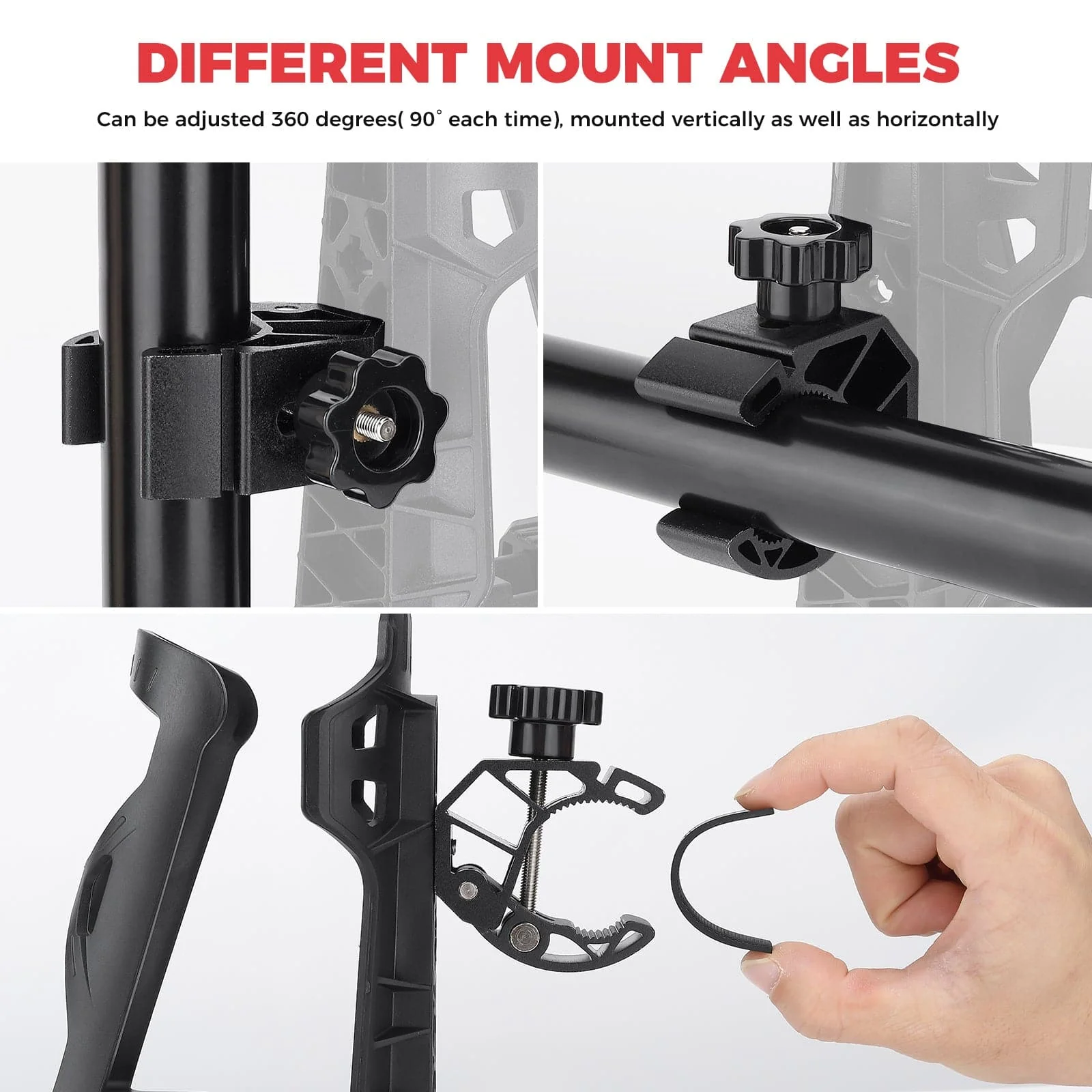 ATV Motorcycle Cup Holder with 0.6"-1.56" Metal Clamp - Image 5