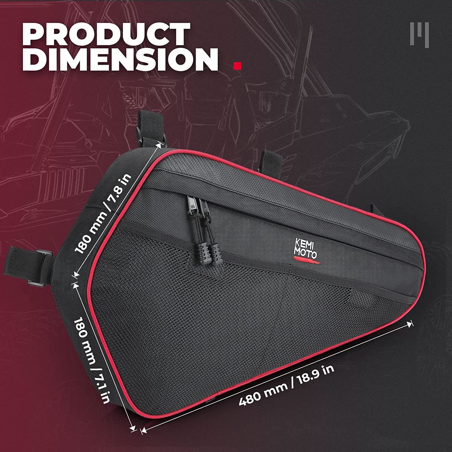 Lower Door Storage Bags for Polaris RZR 900 S 1000 S XP 1000 /Turbo 2014-2023 - Image 6