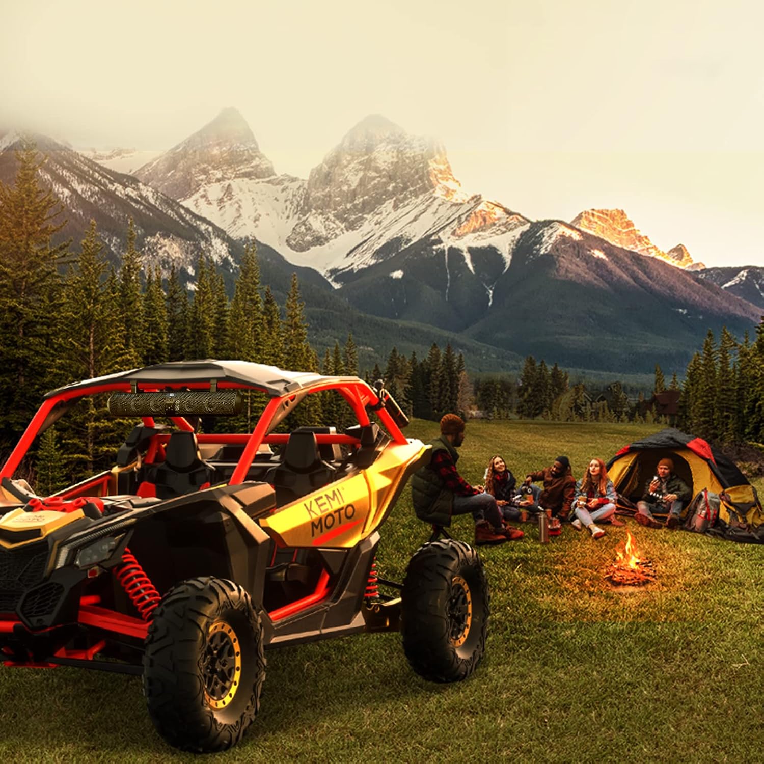 6 Speaker 28‘’ UTV Bluetooth Sound Bar for 1.56"-2.25" Roll Bar - Image 9