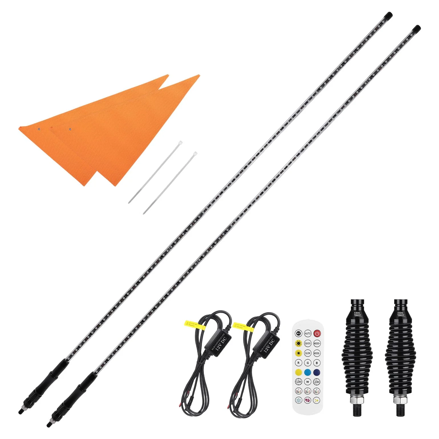 LED Whip Lights for ATV/UTV/RZR (5FT & RGB - 2Pcs) - Image 13