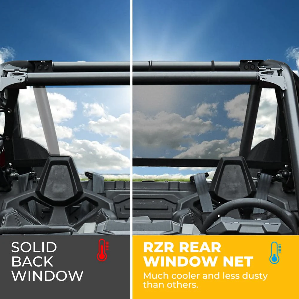 Soft Rear Window Net Mesh for Polaris RZR PRO XP - Image 4