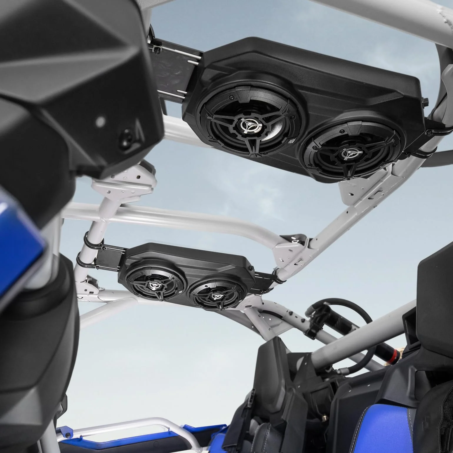 UTV Sound System 6.5 Inch Speakers Overhead Stereo Bluetooth Fits 1.625-1.9in Roll Cages - Image 9