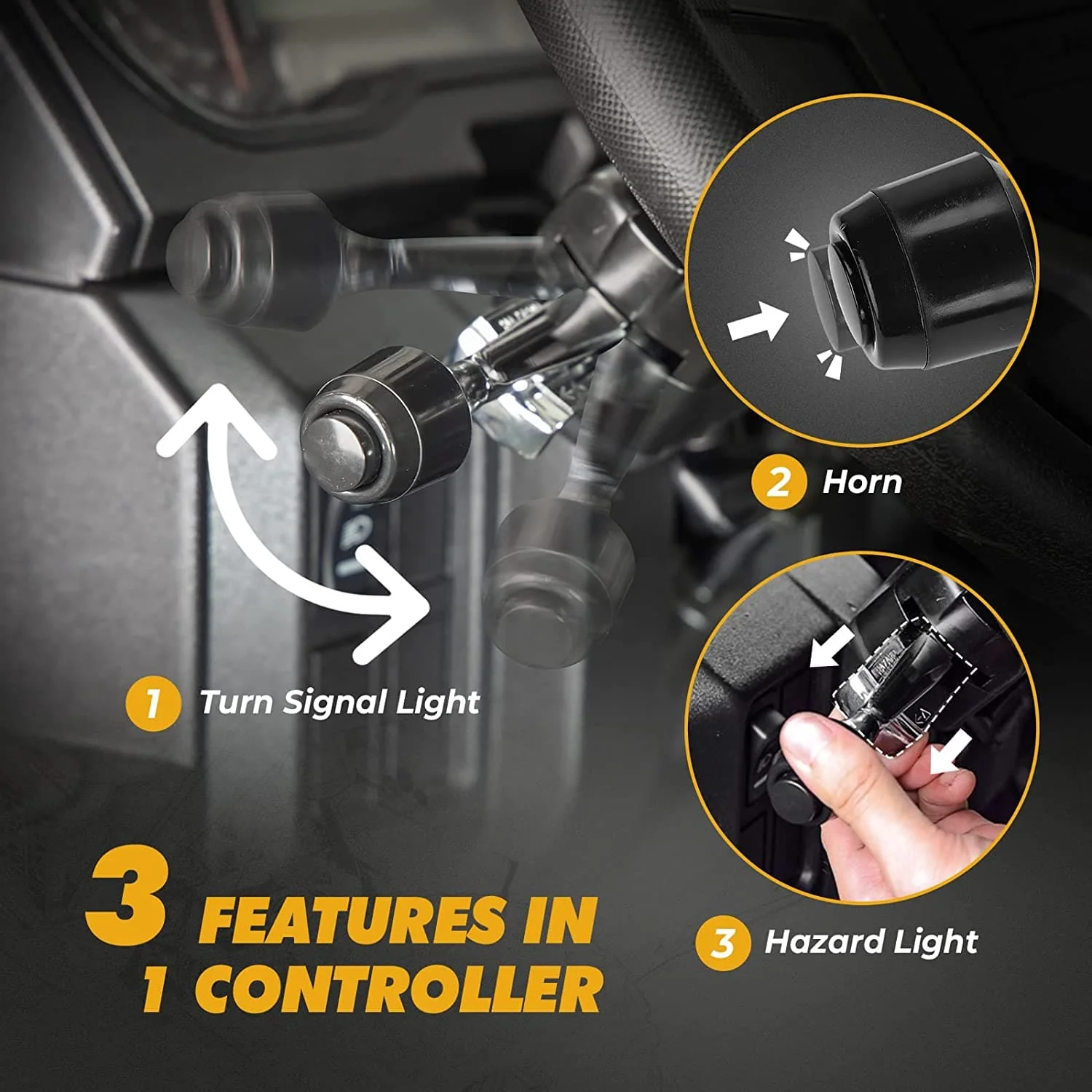 Universal Turn Signal Kit with Turn Switch & 105D Horn - Image 3