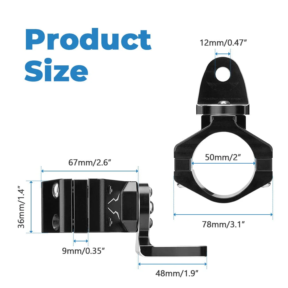 UTV Flag Mount /Whip Light Mount for 1.75 to 2 inch Roll Bar - Image 7